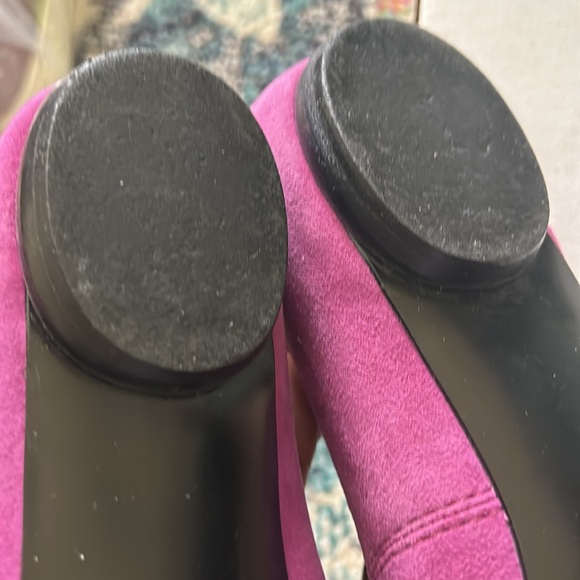 Style & Co Suede Leather Ballet Flat Slip On Shoe w Purple Bow Women 9 Magenta - Picture 7 of 11